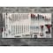 Triton Products 36pc Locking Hook Assortment W/ 24"W x 42"H x 1/4"D High Density Fiberboard Round Hole Pegboard, Whte PEG36-WHT - alternate 3